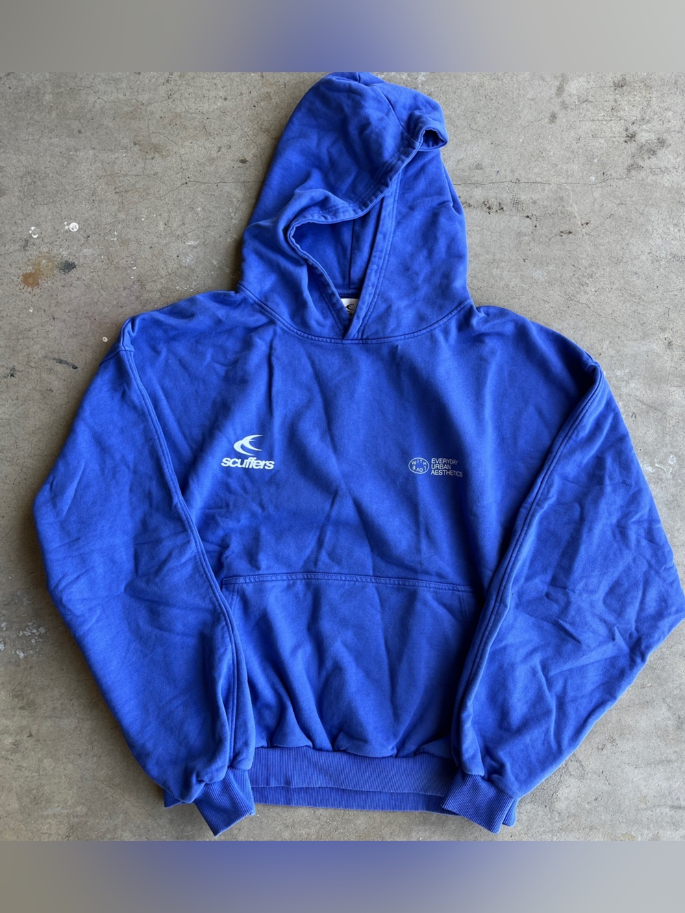 Scuffers Cobalt Blue Everyday Urban Aesthetics Hoodie